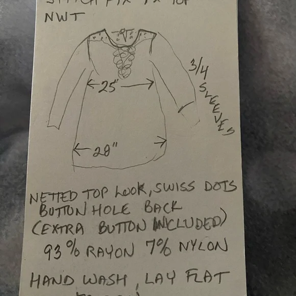 Danielle Rainn  eggplant purple ladies 1X 
3/4 sleeve. NWT. Many details! NWT - Picture 5 of 8